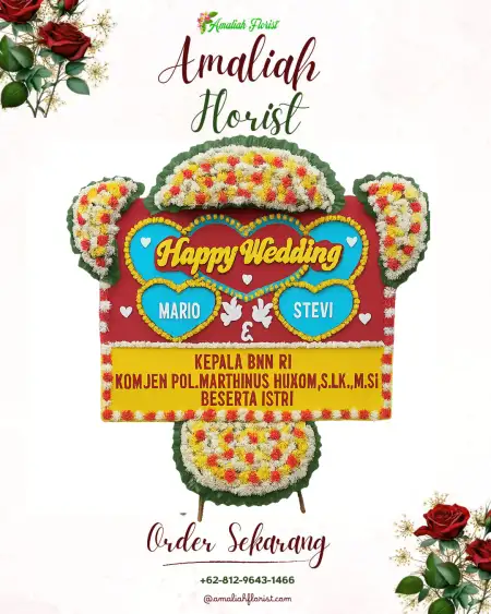 Papan Bunga Pernikahan Sayati